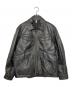 CCU（シーシーユー）の古着「レザーブルゾン」｜ブラック