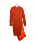 sacai（サカイ）の古着「シフォンドッキング ニット ワンピース」｜オレンジ