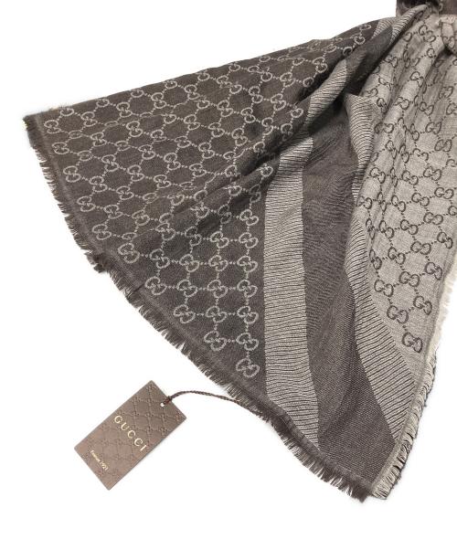 GUCCI（グッチ）GUCCI (グッチ) マフラー ブラウンの古着・服飾アイテム