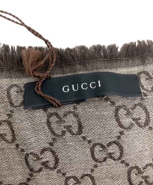 GUCCI（グッチ）GUCCI (グッチ) マフラー ブラウンの古着・服飾アイテム