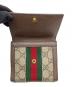 中古・古着 GUCCI (グッチ) GGスプリーム　2つ折り財布 ベージュ：23000円