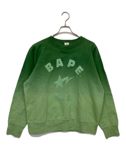 A BATHING APE（ア ベイシング エイプ）A BATHING APE (ア ベイシング エイプ) グラデーションスウェット グリーン サイズ:Mの古着・服飾アイテム