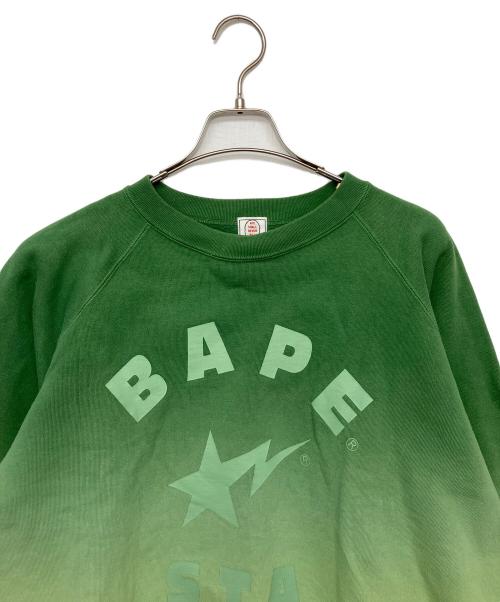 A BATHING APE（ア ベイシング エイプ）A BATHING APE (ア ベイシング エイプ) グラデーションスウェット グリーン サイズ:Mの古着・服飾アイテム