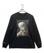 STAMPDスタンプド）の古着「SKELTON LS RELAXED TEE　プリントTシャツ」｜ブラック