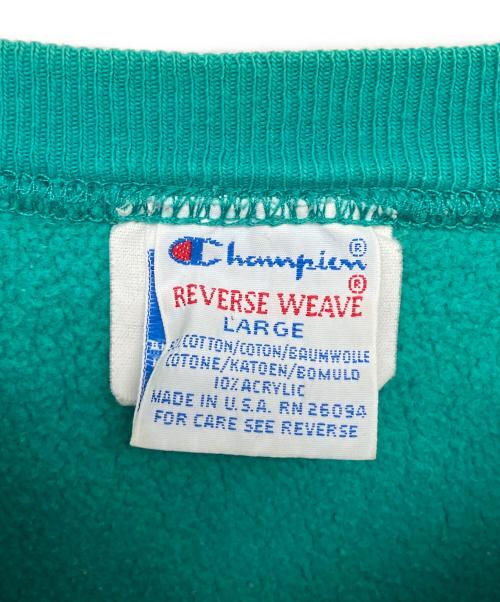 Champion REVERSE WEAVE（チャンピオン リバース ウィーブ）Champion REVERSE WEAVE (チャンピオン リバース ウィーブ) プルオーバースウェット グリーン サイズ:Lの古着・服飾アイテム