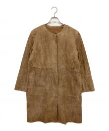 Max Mara WEEK END LINE（マックスマーラ ウイークエンドライン）の古着「ノーカラーコート」｜ブラウン