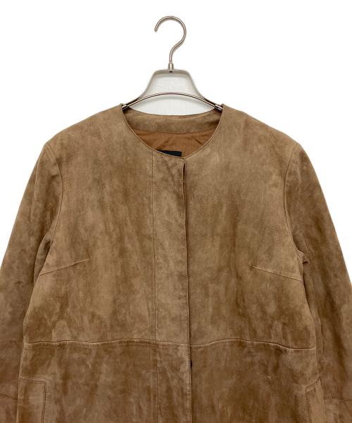 Max Mara WEEK END LINE（マックスマーラ ウイークエンドライン）MAX MARA WEEK END LINE (マックスマーラ ウイークエンドライン) ノーカラーコート ブラウン サイズ:42の古着・服飾アイテム