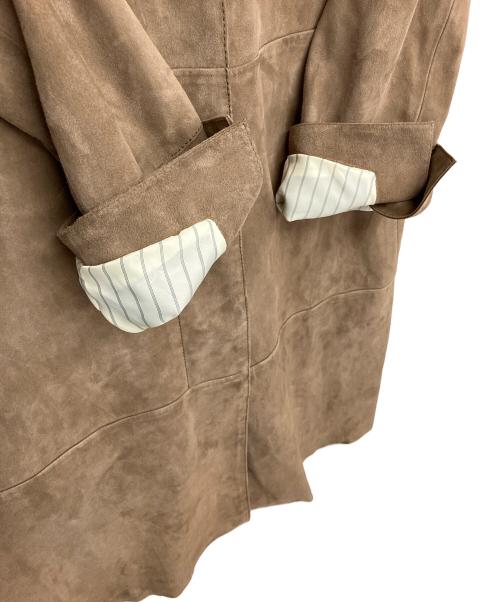 Max Mara WEEK END LINE（マックスマーラ ウイークエンドライン）MAX MARA WEEK END LINE (マックスマーラ ウイークエンドライン) ノーカラーコート ブラウン サイズ:42の古着・服飾アイテム