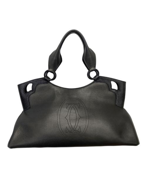 Cartier（カルティエ）Cartier (カルティエ) マルチェロ　ハンドバッグ ブラックの古着・服飾アイテム
