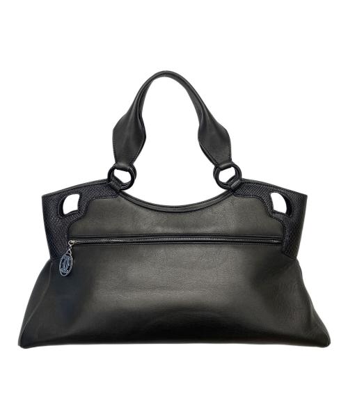 Cartier（カルティエ）Cartier (カルティエ) マルチェロ　ハンドバッグ ブラックの古着・服飾アイテム