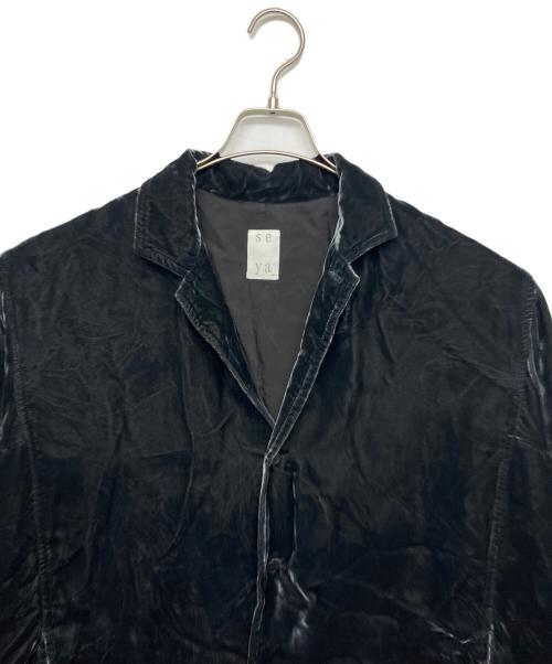 seya.（セヤ）seya. (セヤ) ベロアジャケット グリーン サイズ:１の古着・服飾アイテム