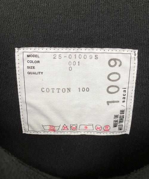 sacai（サカイ）sacai (サカイ) 半袖Tシャツ ブラックの古着・服飾アイテム