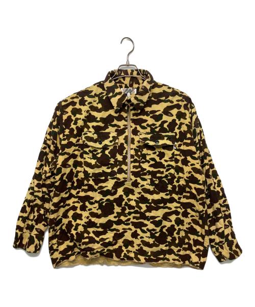 A BATHING APE（ア ベイシング エイプ）A BATHING APE (ア ベイシング エイプ) ハーフジップシャツ ブラウン サイズ:Mの古着・服飾アイテム