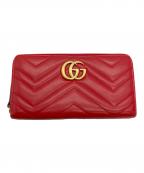 GUCCIグッチ）の古着「GGマーモント 長財布」｜レッド