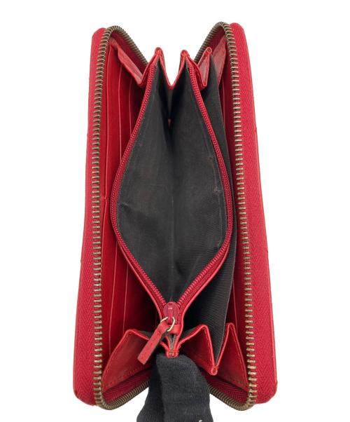 GUCCI（グッチ）GUCCI (グッチ) GGマーモント 長財布 レッドの古着・服飾アイテム