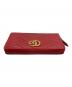 中古・古着 GUCCI (グッチ) GGマーモント 長財布 レッド：35000円