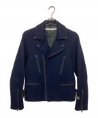 JOHN LAWRENCE SULLIVANジョン ローレンス サリバン）の古着「ダブルライダースジャケット」｜ネイビー