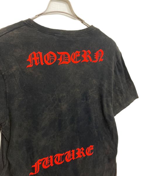 GUCCI（グッチ）GUCCI (グッチ) アングリーキャット 刺繍 両面プリント ヴィンテージ加工半袖カットソー ブラック サイズ:FREEの古着・服飾アイテム