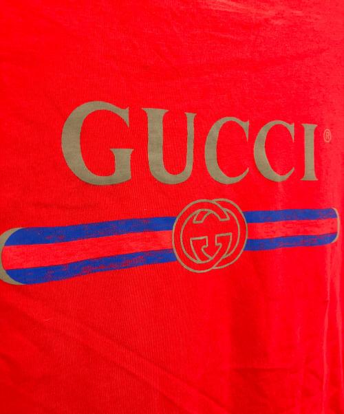 GUCCI（グッチ）GUCCI (グッチ) 半袖カットソー レッド サイズ:Mの古着・服飾アイテム