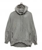 MAISON SPECIALメゾンスペシャル）の古着「ﾀﾞﾒｰｼﾞ加工　プルオーバーパーカー」｜グレー