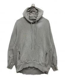 MAISON SPECIAL（メゾンスペシャル）の古着「ﾀﾞﾒｰｼﾞ加工　プルオーバーパーカー」｜グレー