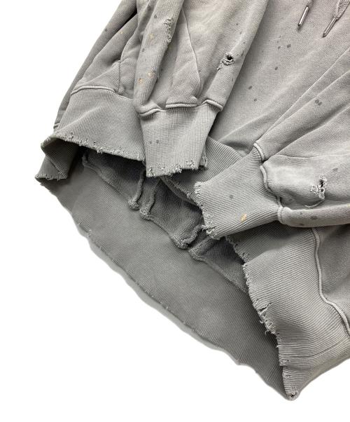 MAISON SPECIAL（メゾンスペシャル）MAISON SPECIAL (メゾンスペシャル) ﾀﾞﾒｰｼﾞ加工　プルオーバーパーカー グレー サイズ:1の古着・服飾アイテム