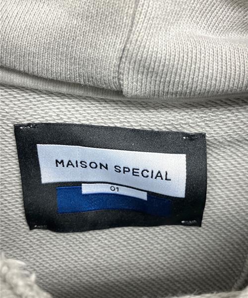 MAISON SPECIAL（メゾンスペシャル）MAISON SPECIAL (メゾンスペシャル) ﾀﾞﾒｰｼﾞ加工　プルオーバーパーカー グレー サイズ:1の古着・服飾アイテム
