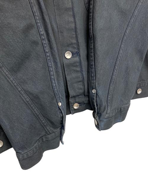 MAISON SPECIAL（メゾンスペシャル）MAISON SPECIAL (メゾンスペシャル) Three-Dimensional Prime-Over Cutting Denim Jacket ブラック サイズ:１の古着・服飾アイテム