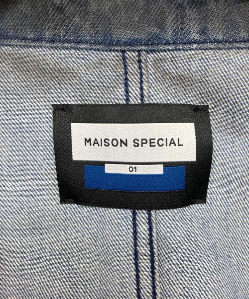 MAISON SPECIAL（メゾンスペシャル）MAISON SPECIAL (メゾンスペシャル) Three-Dimensional Prime-Over Cutting Denim Jacket ブラック サイズ:１の古着・服飾アイテム