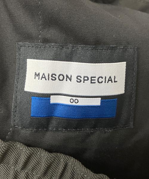 MAISON SPECIAL（メゾンスペシャル）MAISON SPECIAL (メゾンスペシャル) Chambray Wool Prime-Wide Three-Dimensional Cutting Cargo Pants ブラック サイズ:０の古着・服飾アイテム