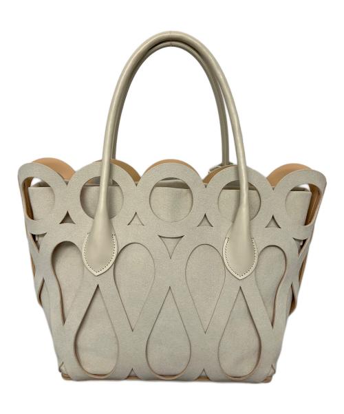 MARY AL TERNA（メアリオルターナ）MARY AL TERNA (メアリオルターナ) MAZE トートバッグ ベージュの古着・服飾アイテム