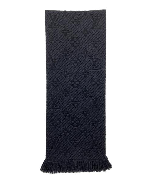 LOUIS VUITTON（ルイ ヴィトン）LOUIS VUITTON (ルイ ヴィトン) エシャルプ・ロゴマニア マフラー ブラックの古着・服飾アイテム