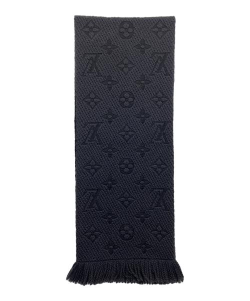 LOUIS VUITTON（ルイ ヴィトン）LOUIS VUITTON (ルイ ヴィトン) エシャルプ・ロゴマニア マフラー ブラックの古着・服飾アイテム
