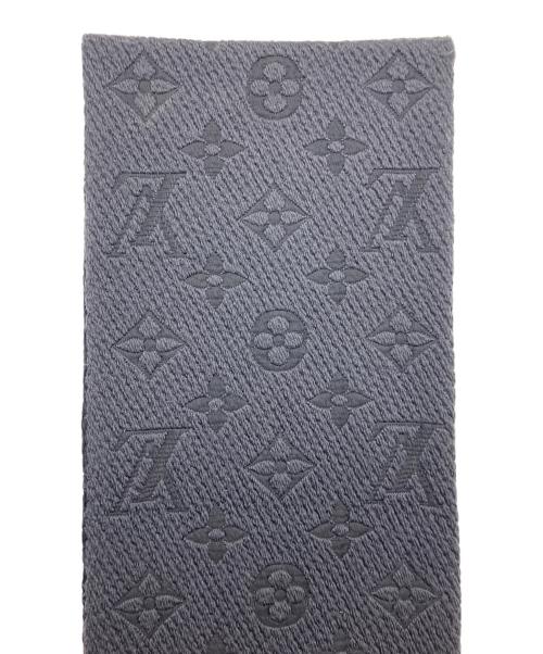 LOUIS VUITTON（ルイ ヴィトン）LOUIS VUITTON (ルイ ヴィトン) エシャルプ・ロゴマニア マフラー ブラックの古着・服飾アイテム