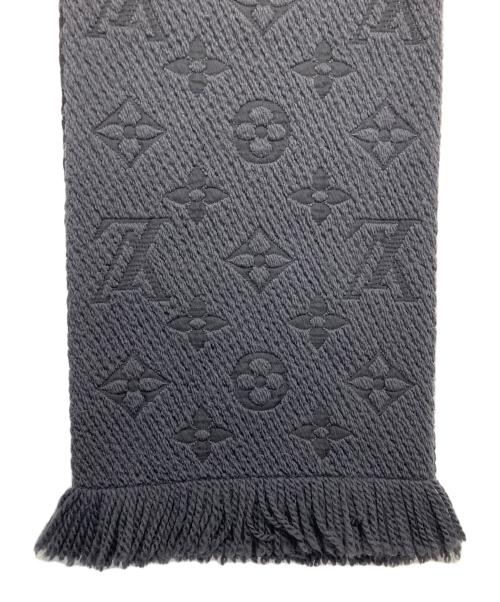 LOUIS VUITTON（ルイ ヴィトン）LOUIS VUITTON (ルイ ヴィトン) エシャルプ・ロゴマニア マフラー ブラックの古着・服飾アイテム