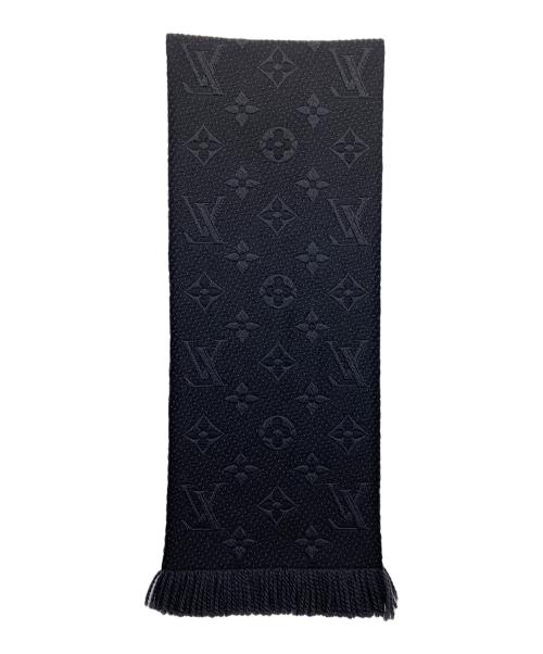 LOUIS VUITTON（ルイ ヴィトン）LOUIS VUITTON (ルイ ヴィトン) エシャルプ・ロゴマニア マフラー ブラックの古着・服飾アイテム