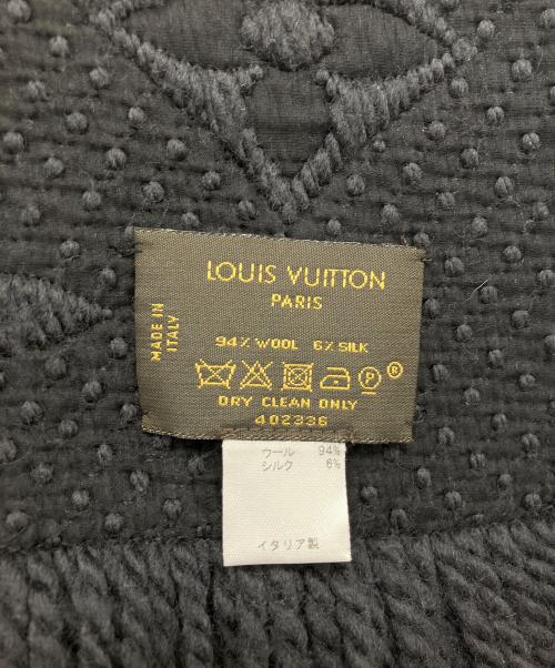 LOUIS VUITTON（ルイ ヴィトン）LOUIS VUITTON (ルイ ヴィトン) エシャルプ・ロゴマニア マフラー ブラックの古着・服飾アイテム
