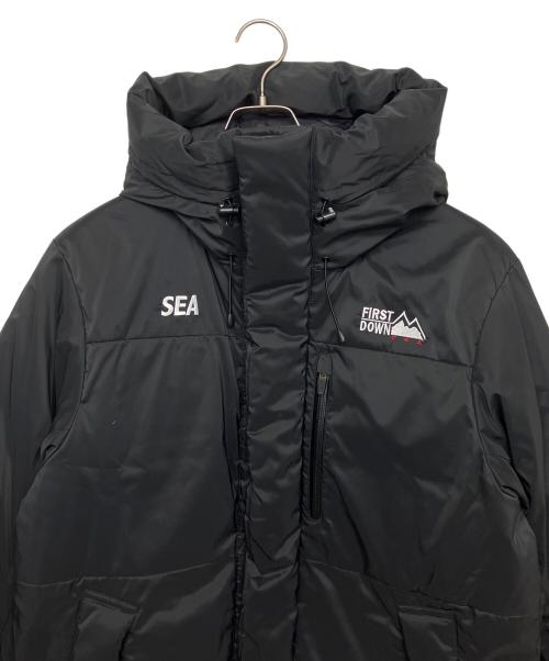 FIRST DOWN（ファーストダウン）FIRST DOWN (ファーストダウン) WIND AND SEA (ウィンダンシー) FIRST DOWN(ファーストダウン)  WIND AND SEA(ウィンダンシー) ダウンジャケット642534 ブラック サイズ:Lの古着・服飾アイテム