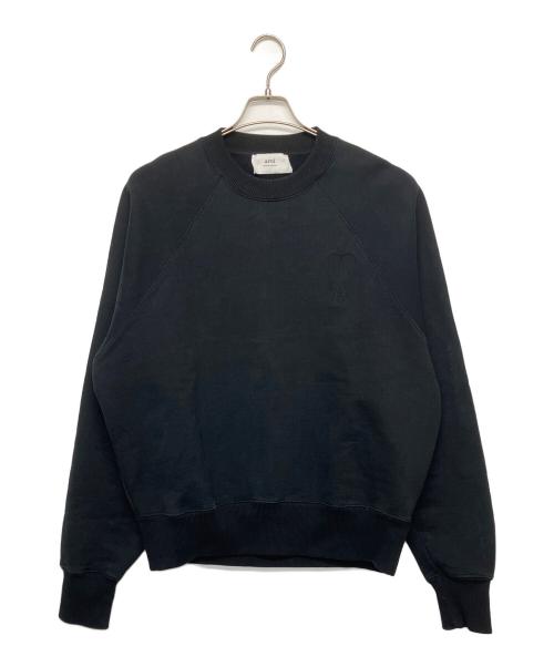 AMI PARIS（アミ パリス）AMI PARIS (アミ パリス) クルーネックスウェット ブラック サイズ:Mの古着・服飾アイテム