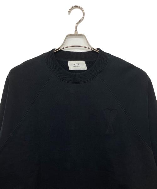 AMI PARIS（アミ パリス）AMI PARIS (アミ パリス) クルーネックスウェット ブラック サイズ:Mの古着・服飾アイテム