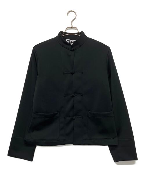 COMME des GARCONS（コムデギャルソン）COMME des GARCONS (コムデギャルソン) ポリエステルジャージチャイナジャケット ブラック サイズ:Mの古着・服飾アイテム
