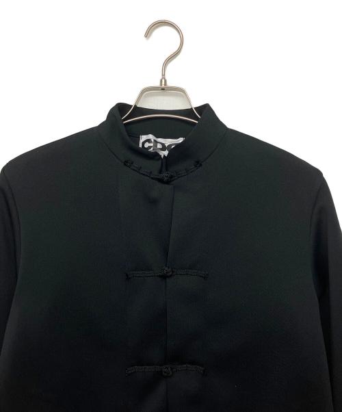 COMME des GARCONS（コムデギャルソン）COMME des GARCONS (コムデギャルソン) ポリエステルジャージチャイナジャケット ブラック サイズ:Mの古着・服飾アイテム