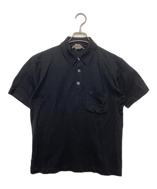 HERMES（エルメス）HERMES (エルメス) ポロシャツ ブラック サイズ:XSの古着・服飾アイテム