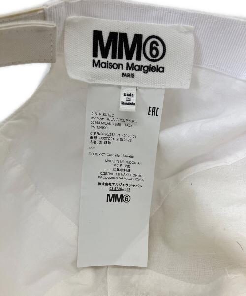 MM6 Maison Margiela（エムエムシックスメゾンマルジェラ）MM6 Maison Margiela (エムエムシックスメゾンマルジェラ) キャップ ホワイトの古着・服飾アイテム