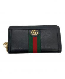 GUCCI（グッチ）の古着「ジップアラウンドウォレット」｜ブラック