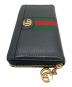 中古・古着 GUCCI (グッチ) ジップアラウンドウォレット ブラック：35000円