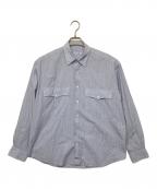 Poter Classicポータークラシック）の古着「ロールアップシャツ　長袖シャツ」｜ブルー
