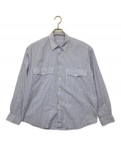 中古・古着通販】ISSEY MIYAKE (イッセイミヤケ) 長袖シャツ ブルー