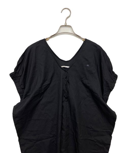 mina perhonen（ミナ ペルホネン）mina perhonen (ミナ ペルホネン) シルクコットンワンピース ネイビー サイズ:36の古着・服飾アイテム