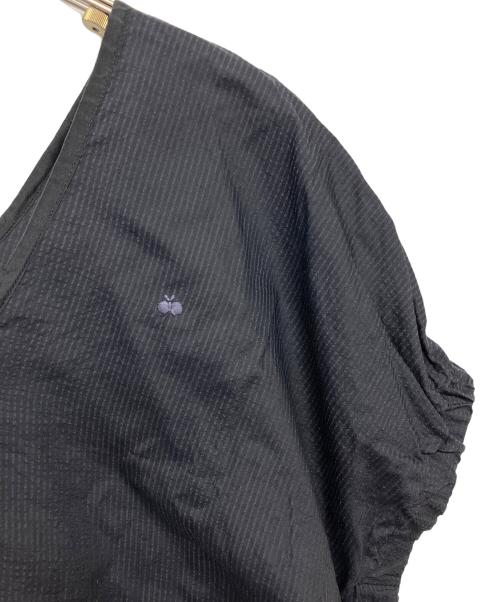 mina perhonen（ミナ ペルホネン）mina perhonen (ミナ ペルホネン) シルクコットンワンピース ネイビー サイズ:36の古着・服飾アイテム